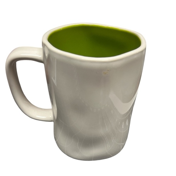 Rae Dunn Potion Mug White Mug with Green Interior and black letters - Picture 7 of 8